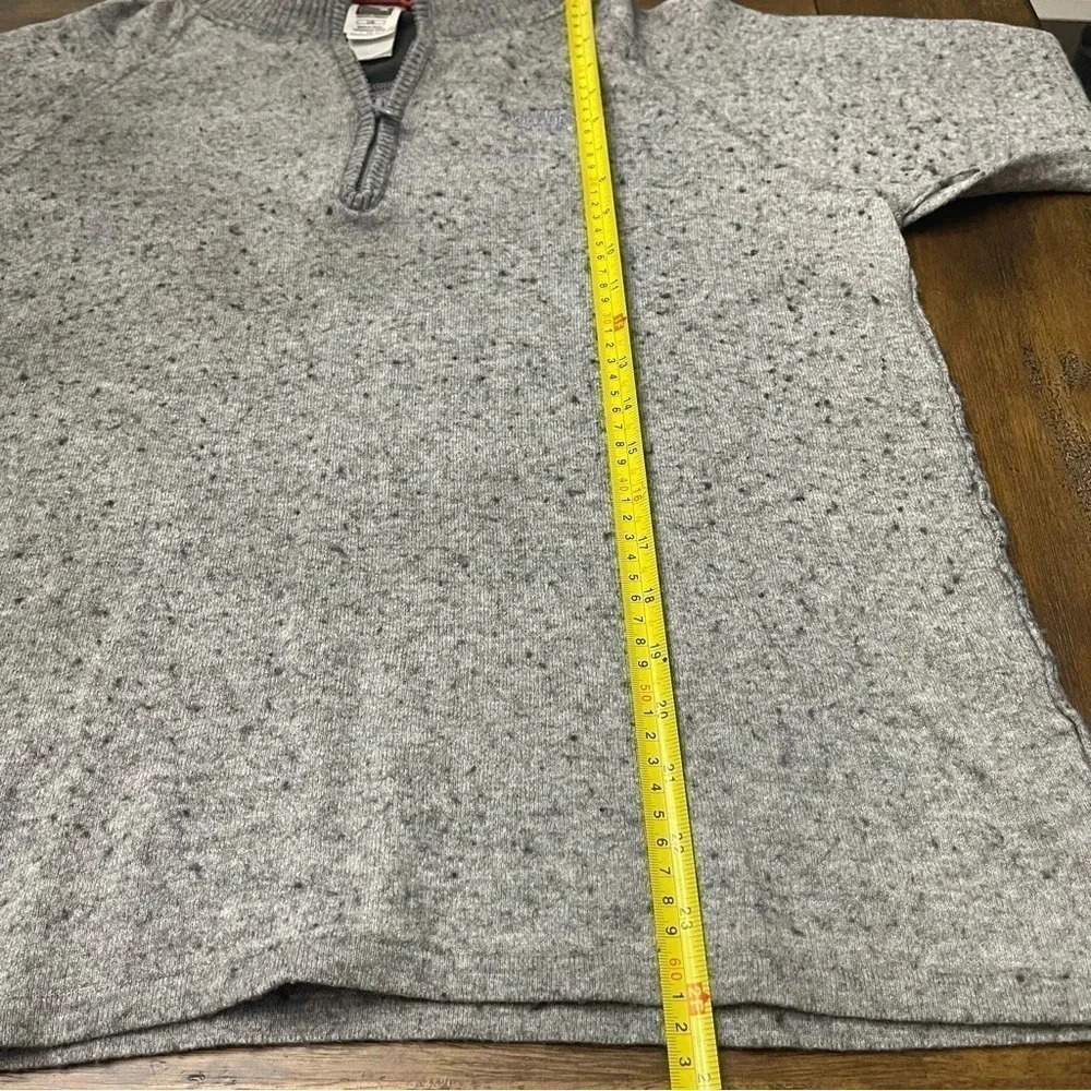 Men’s The North face quarter zip pullover sweater. Heather gray, size L. EUC. - Picture 7 of 9